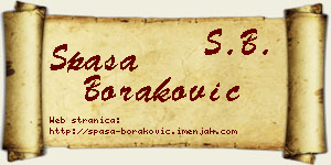 Spasa Boraković vizit kartica